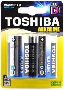 TOSHIBA ΜΠΑΤΑΡΙΕΣ ALKALINE TOSHIBA LR20 SIZE D 2ΤΕΜ