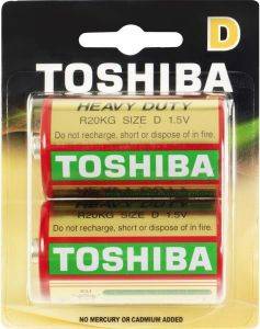 TOSHIBA ΜΠΑΤΑΡΙΕΣ TOSHIBA HEAVY DUTY R20 SIZE D 2ΤΕΜ