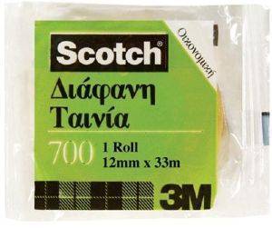 ΚΟΛΛΗΤΙΚH ΤΑΙΝΙA 12ΜΜ X 33Μ 3M 700 1 PACK ΚΟΛΛΗΤΙΚH ΤΑΙΝΙA 12ΜΜ X 33Μ 3M 700 1 PACK