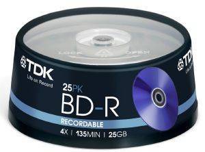 TDK BD-R TDK 25GB X4 25 CAKEBOX T78301