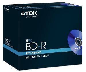TDK BD-R TDK 25GB X6 5 PACK BOX T78057
