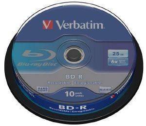 VERBATIM BLU-RAY BD-R 6X 25GB CB 10PCS