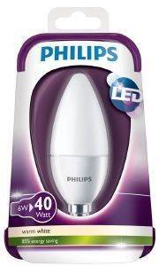  PHILIPS LED CANDLE E14 6W WARM WHITE 470LM MATT