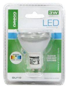 ΛΑΜΠΤΗΡΑΣ OMEGA 41578 LED SPOT LIGHT ALUMINIUM 6000K GU10 3W ΛΑΜΠΤΗΡΑΣ OMEGA 41578 LED SPOT LIGHT ALUMINIUM 6000K GU10 3W
