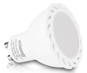  WHITENERGY LED GU10 COB 7W 230V MILKY MR16