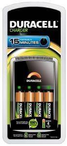 DURACELL CEF15 BATTERY CHARGER + 4AA 1300MAH