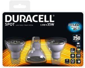  DURACELL FILAMENT SPOT LED GU10 3W 3000K 3