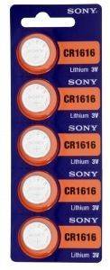  SONY LITHIUM BUTTON CELLS CR1616 3V 5