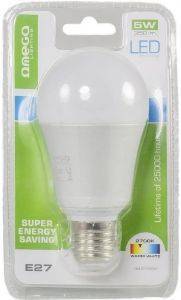 ΛΑΜΠΤΗΡΑΣ OMEGA LED BULB 41572 ALUMINIUM 2700K E27 5W 350LM ΛΑΜΠΤΗΡΑΣ OMEGA LED BULB 41572 ALUMINIUM 2700K E27 5W 350LM