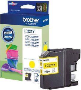 ΓΝΗΣΙΟ BROTHER ΜΕΛΑΝΙ ΓΙΑ DCP-J562DW/MFC-J480DW J680DW/J880DW YELLOW OEM: LC221Y