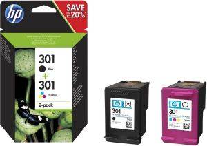 ΓΝΗΣΙΟ ΜΕΛΑΝΙ HEWLETT PACKARD NO 301 COMBO 2-PACK ΜΕ OEM:N9J72AE ΓΝΗΣΙΟ ΜΕΛΑΝΙ HEWLETT PACKARD NO 301 COMBO 2-PACK ΜΕ OEM:N9J72AE