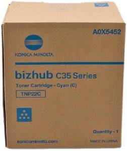 KONICA MINOLTA TONER TNP-22C  BIZHUB C35/C35P CYAN OEM: A0X5452