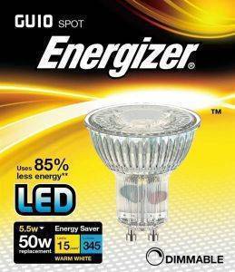ΛΑΜΠΤΗΡΑΣ ENERGIZER LED SPOT GU10 5.5W 3000K DIMMABLE ΛΑΜΠΤΗΡΑΣ ENERGIZER LED SPOT GU10 5.5W 3000K DIMMABLE