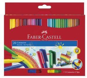ΜΑΡΚΑΔΟΡΟΙ FABER-CASTELL CONNECTOR 20 ΧΡΩΜΑΤΑ ΜΑΡΚΑΔΟΡΟΙ FABER-CASTELL CONNECTOR 20 ΧΡΩΜΑΤΑ