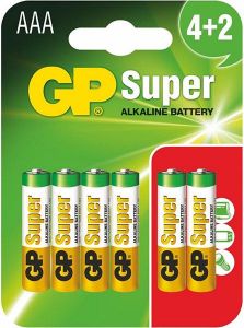 GP ΜΠΑΤΑΡΙΑ GP ALKALINE BATTERIES AAA SUPER 4+2