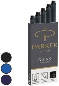 PARKER ΑΝΤΑΛΛΑΚΤΙΚΕΣ ΑΜΠΟΥΛΕΣ PARKER S-QUINK ΣΕ ΚΟΥΤΙ BLACK 5 ΤΕΜ