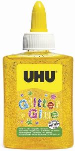 ΚΟΛΛΑ UHU GLITTER ΚΙΤΡΙΝΟ ΓΙΑ ΧΕΙΡΟΤΕΧΝΙΕΣ 90GR