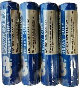  GP ZINC CARBON POWERPLUS R03 AAA SHRINK 4PCS