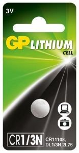  GP BUTTON CELLS LITHIUM CR-1 3N 3V GP DL1 3N
