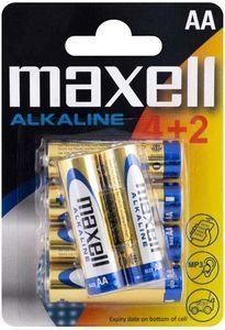 ΜΠΑΤΑΡΙΕΣ MAXELL ALKALINE 2A 4+2PACK ΜΠΑΤΑΡΙΕΣ MAXELL ALKALINE 2A 4+2PACK