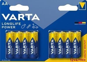 ΜΠΑΤΑΡΙΑ VARTA LONGLIFE POWER 4906 AA BL12+4 ΜΠΑΤΑΡΙΑ VARTA LONGLIFE POWER 4906 AA BL12+4