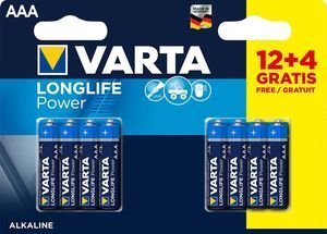 ΜΠΑΤΑΡΙΑ VARTA LONGLIFE POWER 4903 AAA BL12+4 ΜΠΑΤΑΡΙΑ VARTA LONGLIFE POWER 4903 AAA BL12+4