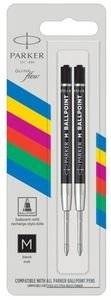 ������������ PARKER 2X SET QUINKFLOW BASIC BALLPOINT PEN REFILL M BLACK