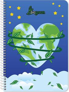 ΤΕΤΡΑΔΙΟ ΣΠΥΡΑΛ 17Χ25 3Θ 90Φ 002 LIVE GREEN ΤΕΤΡΑΔΙΟ ΣΠΥΡΑΛ 17Χ25 3Θ 90Φ 002 LIVE GREEN