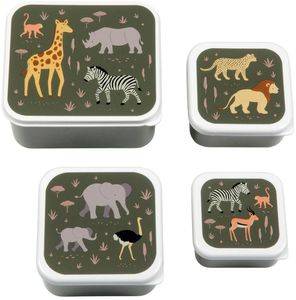��� ������ ������� A LITTLE LOVELY COMPANY LUNCH & SNACK BOX SAVANNA