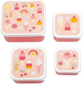 ��� ������ ������� A LITTLE LOVELY COMPANY LUNCH BOX SET ICE-CREAM