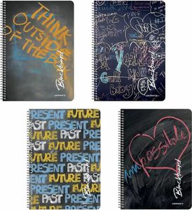 ΤΕΤΡΑΔΙΟ ΣΠΙΡΑΛ LOGIGRAF BLACKBOARD WIRELOCK 4 ΘΕΜΑΤΩΝ B5 / 17 Χ 25 CM ΣΕ 4 ΣΧΕΔΙΑ (120Φ) ΤΕΤΡΑΔΙΟ ΣΠΙΡΑΛ LOGIGRAF BLACKBOARD WIRELOCK 4 ΘΕΜΑΤΩΝ B5 / 17 Χ 25 CM ΣΕ 4 ΣΧΕΔΙΑ (120Φ)