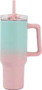 ΚΟΥΠΑ ΘΕΡΜΟΣ I DRINK TRAVEL MUG 1200ML PINK/GREEN ΚΟΥΠΑ ΘΕΡΜΟΣ I DRINK TRAVEL MUG 1200ML PINK/GREEN