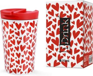 ����� I DRINK ID0246 TRAVEL MUG 260ML HEART