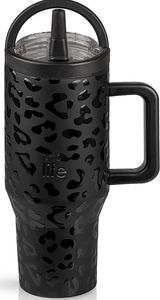 ������ ���������� 2HANDLES LID ECOLIFE LEOPARD BLACK 900ML
