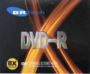 BR-TECH BR-TECH DVD-R 4.7GB 8X SLIMECASE 10PCS
