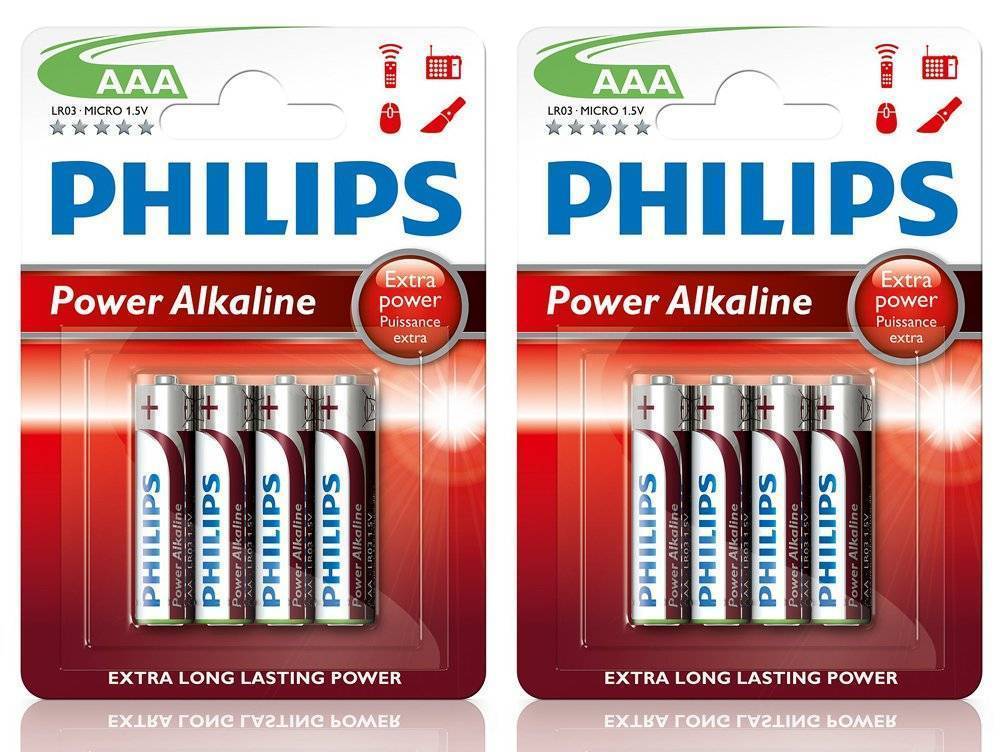 PHILIPS Power Alkaline LR03P4B 1.5V AAA Battery - PHILIPS 