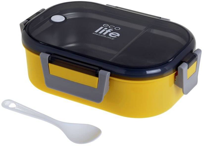 ΦΑΓΗΤΟΔΟΧΕΙΟ ΜΕ ΧΩΡΙΣΜΑ ECOLIFE 900ML YELLOW