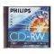 PHILIPS CD-RW 700MB 80 MIN 12X SLIM CASE 10 P...