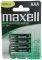  MAXELL RECHARGEABLE 3A 900MAH 4 . HR03