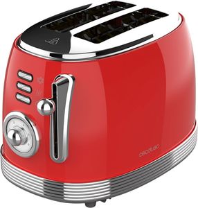 ���������� 2 ������ CECOTEC TOAST&TASTE 800 VINTAGE LIGHT RED STEEL