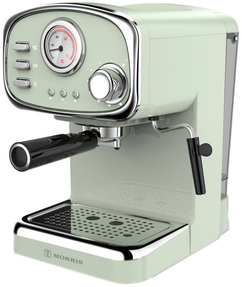 ΚΑΦΕΤΙΕΡΑ ESPRESSO RETRO MORRIS R20807EMG LIGHT GREEN