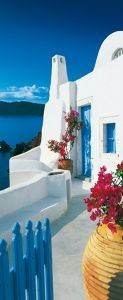 DOOR MURAL SANTORINI TERRACE 86 X 200 CM DOOR MURAL SANTORINI TERRACE 86 X 200 CM