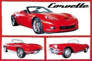 POSTER FABULOIS CORVETTES 61 X 91.5 CM