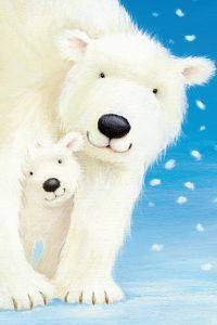 POSTER FLUFFY POLAR BEARS 61 X 91.5 CM