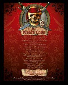 POSTER THE PIRATE CODE 40.6 X 50.8 CM