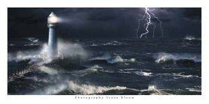  LIGHTINING AT THE LIGHTHOUSE (50100CM)