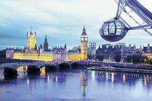 POSTER LONDON RIVER THAMES 61 X 91.5 CM