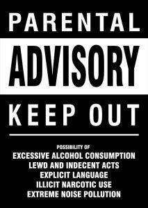 POSTER PARENTAL ADVISORY 61 X 91.5 CM POSTER PARENTAL ADVISORY 61 X 91.5 CM