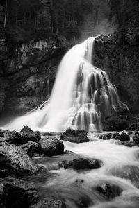 POSTER AUSTRIAN FOREST WATERFALL 61 X 91.5 CM