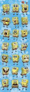 DOOR POSTER SPONGEBOB EXPRESSIONS 53 X 158 CM DOOR POSTER SPONGEBOB EXPRESSIONS 53 X 158 CM